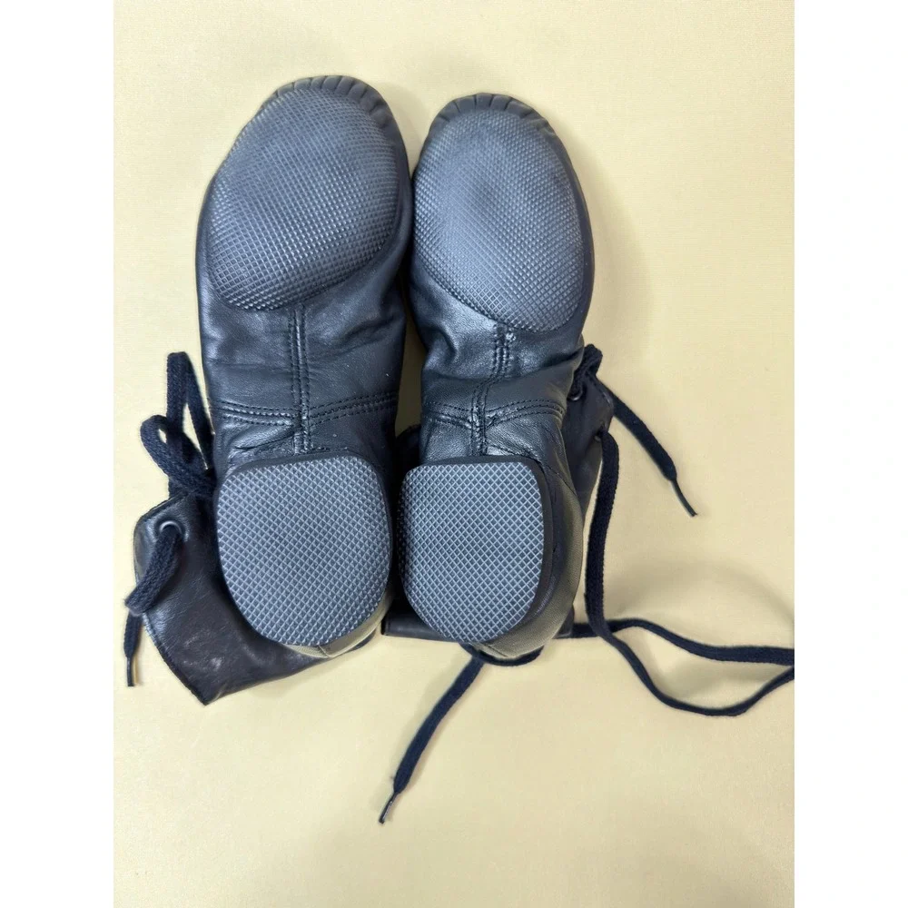 Vtg Capezio The Dancemaker Black Leather Jazz Boots CA02C Size 1.5 M NIB 80s 90s